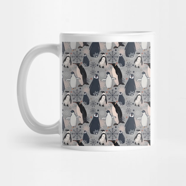 Snowy Penguins - Gray by monitdesign